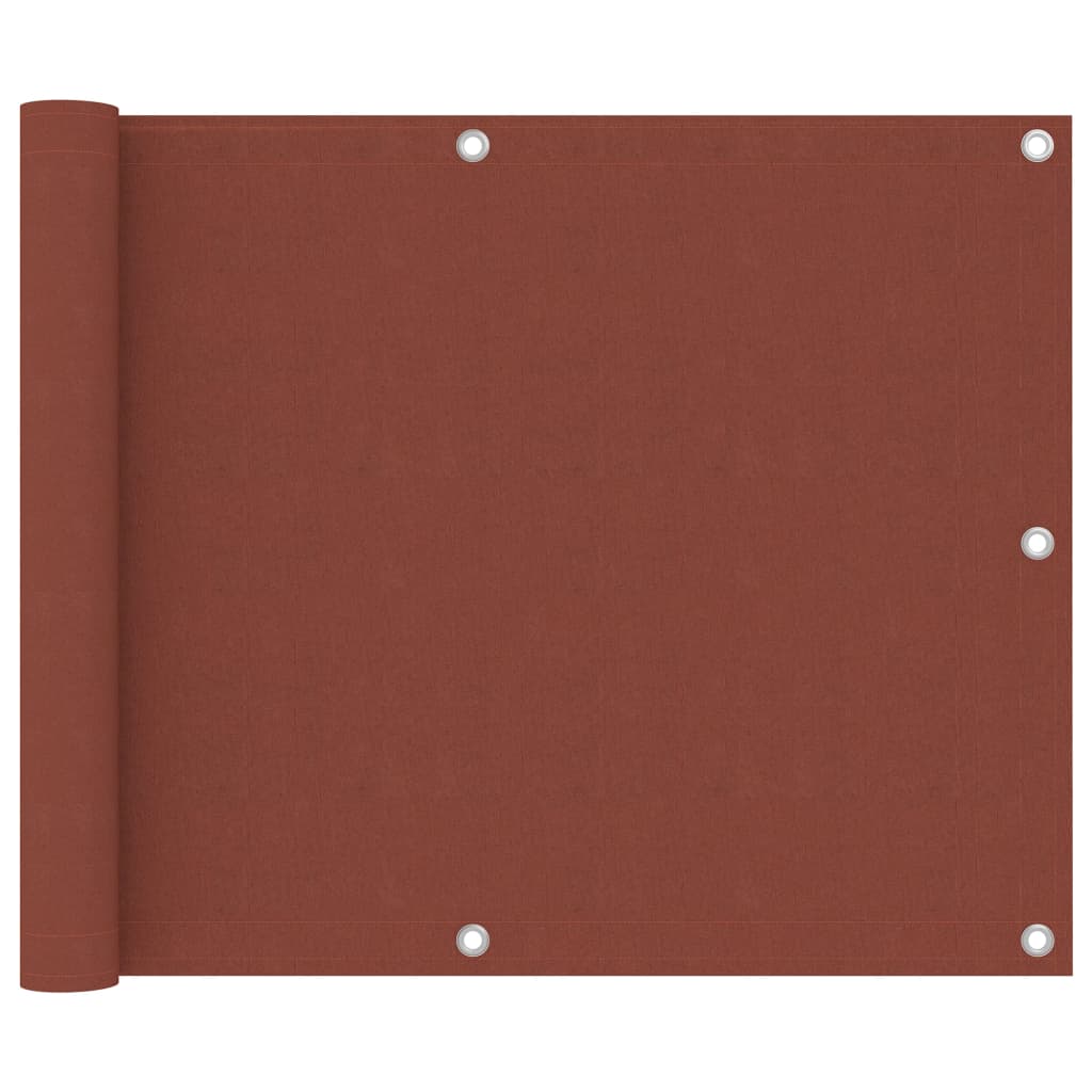 Balkonski zastor terakota 75 x 500 cm od tkanine Oxford