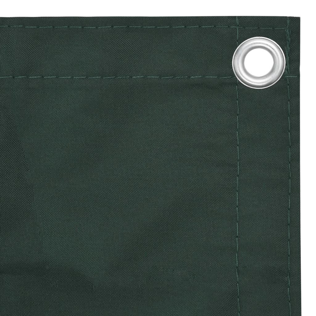 Balkonski zastor tamnozeleni 75 x 600 cm od tkanine Oxford