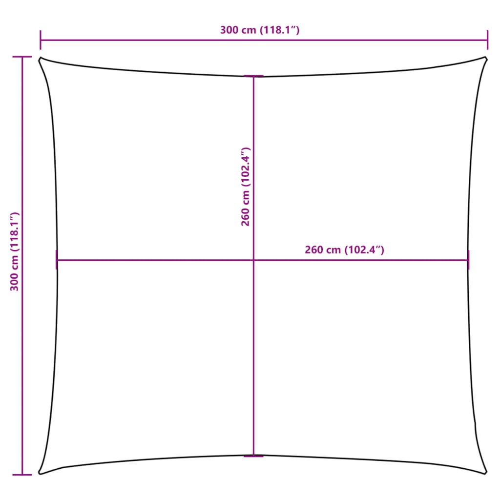 Jedro za zaštitu od sunca od tkanine četvrtasto 3 x 3 m bijelo