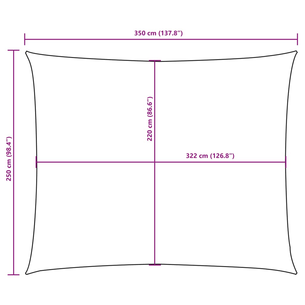 Jedro protiv sunca od tkanine Oxford pravokutno 2,5x3,5 m žuto