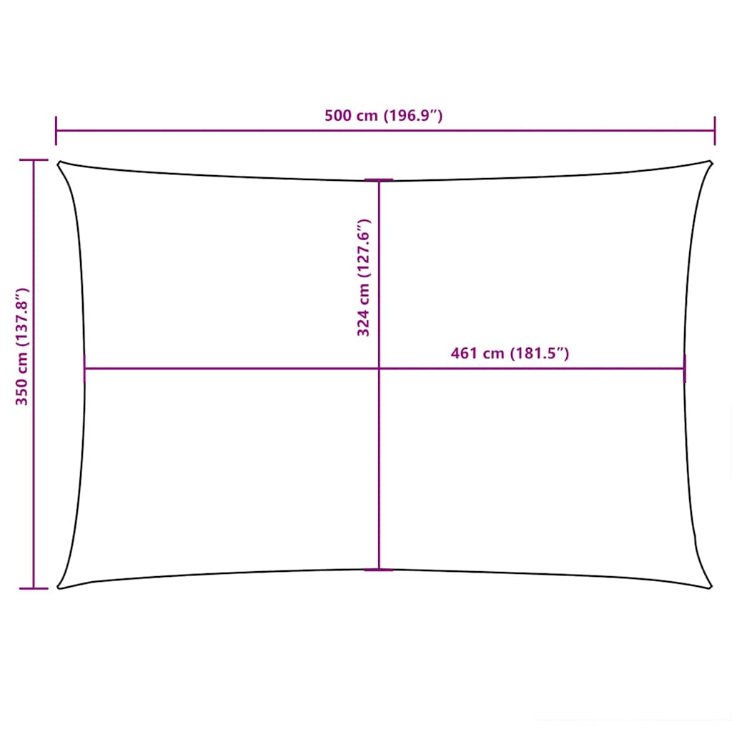 Jedro protiv sunca od tkanine Oxford pravokutno 3,5 x 5 m crno