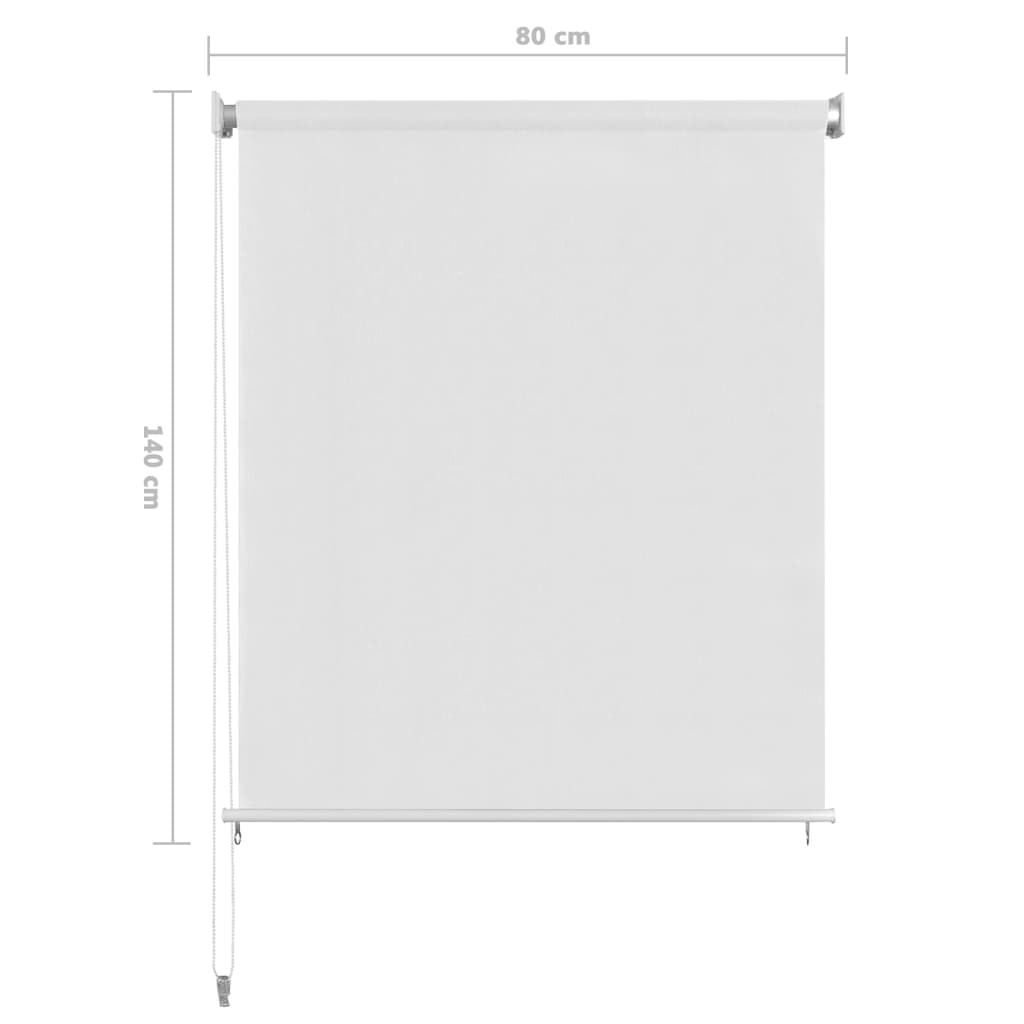 Vanjska roleta za zamračivanje bijela 80 x 140 cm HDPE