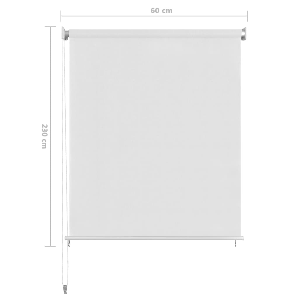 Vanjska roleta za zamračivanje bijela 60 x 230 cm HDPE