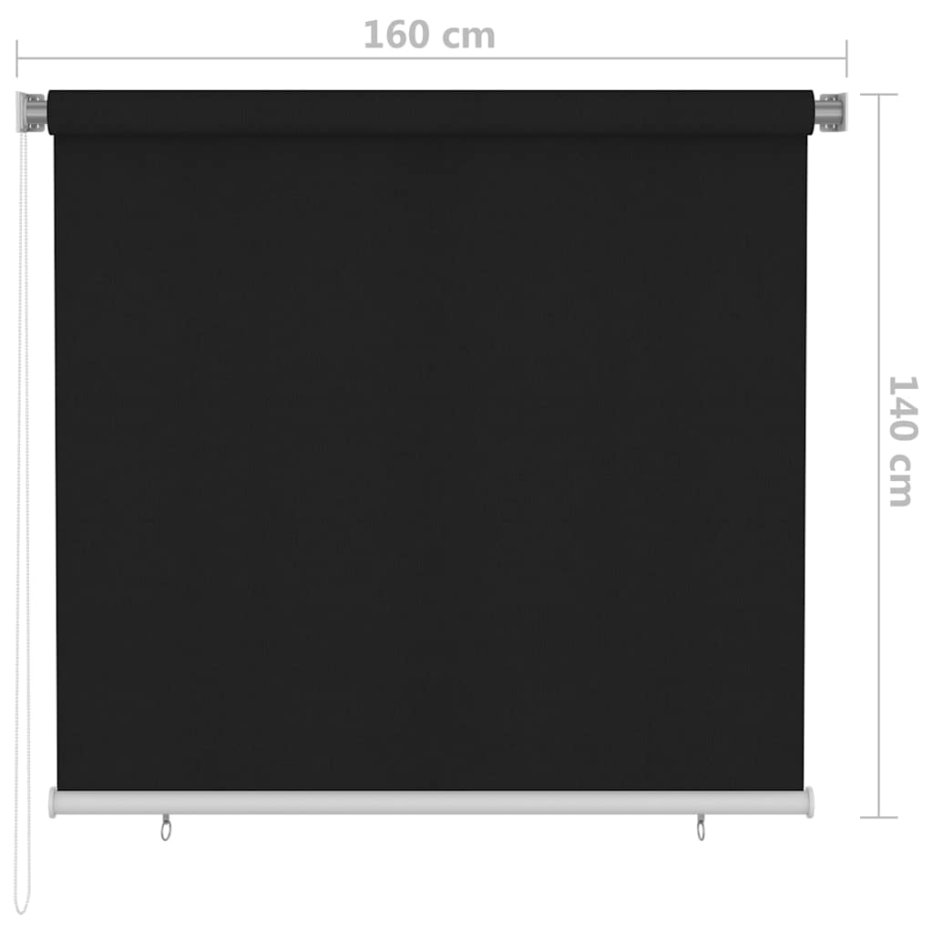 Vanjska roleta za zamračivanje 160 x 140 cm crna