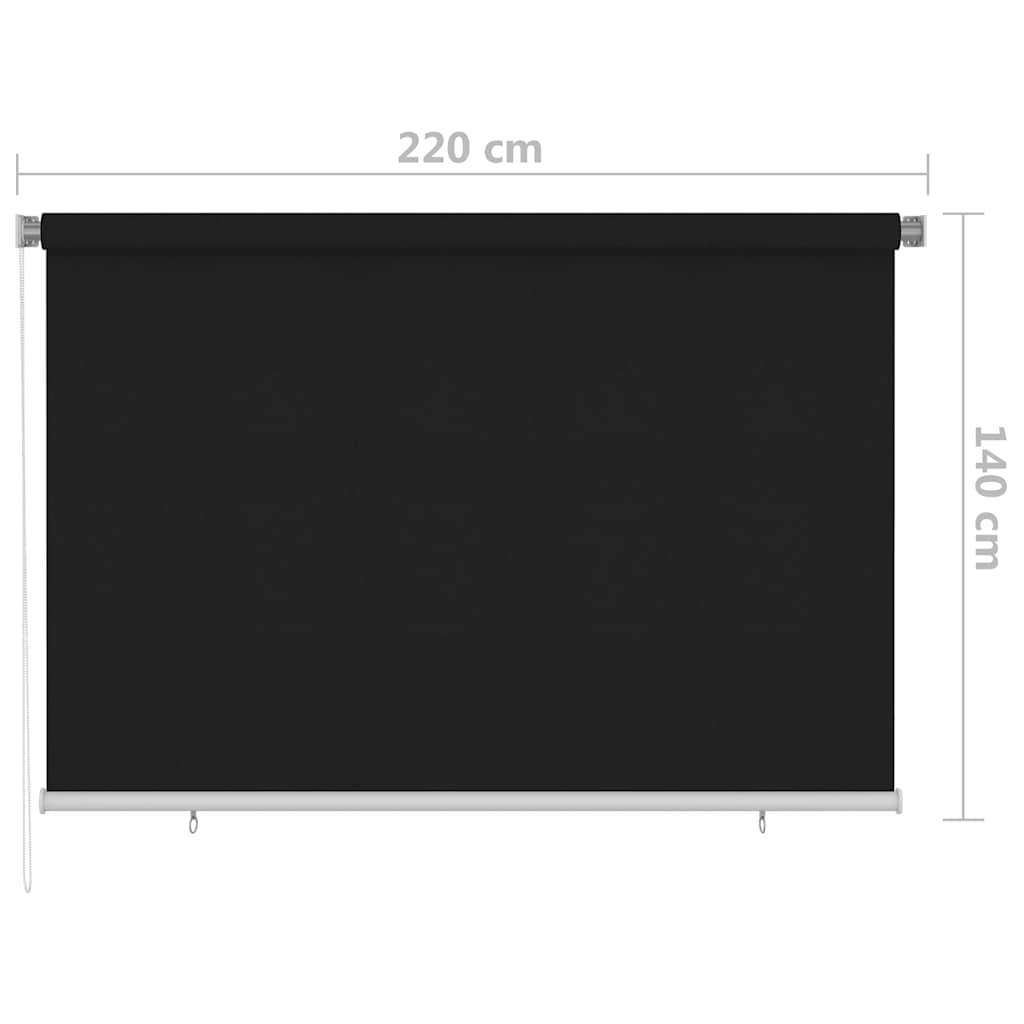Vanjska roleta za zamračivanje 220 x 140 cm crna