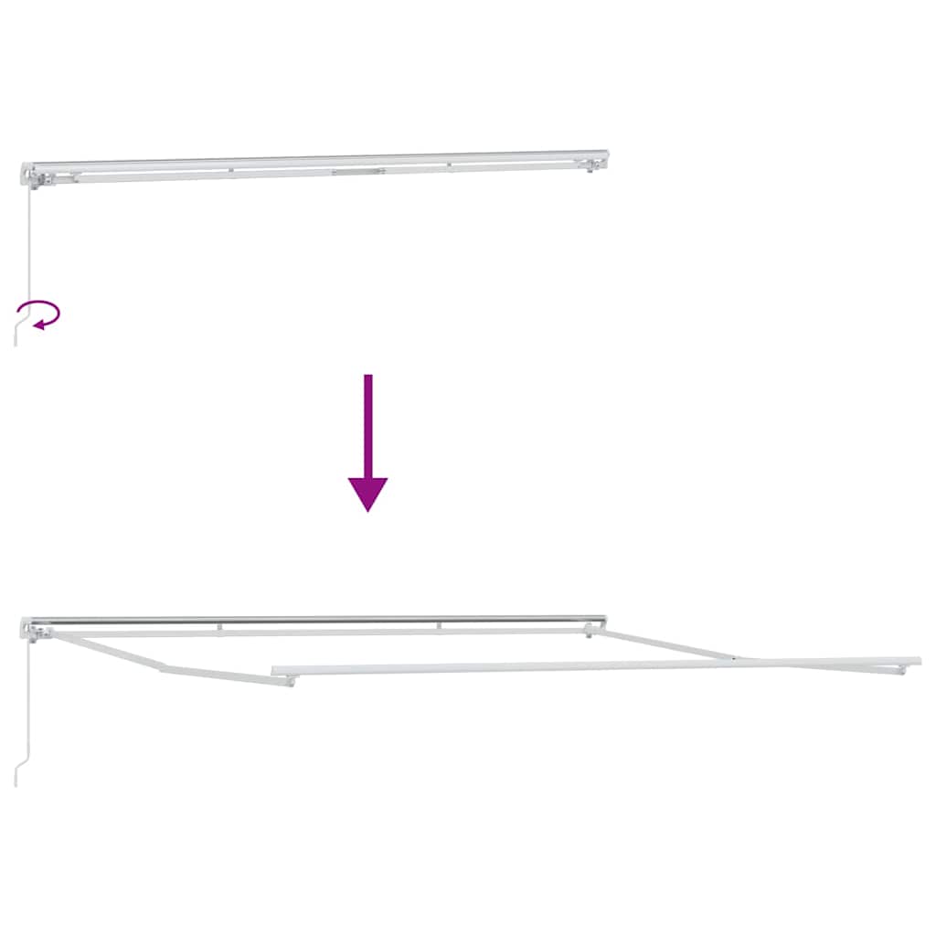 Okvir tende Bijelo 400 × 350 cm Aluminij
