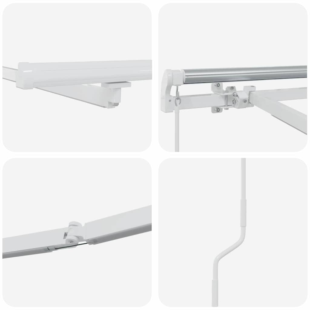 Okvir tende S LED lampica Bijelo 300 x 250 cm Aluminij