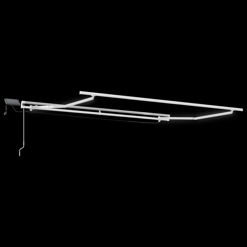 Okvir tende S LED lampica Bijelo 300 x 250 cm Aluminij