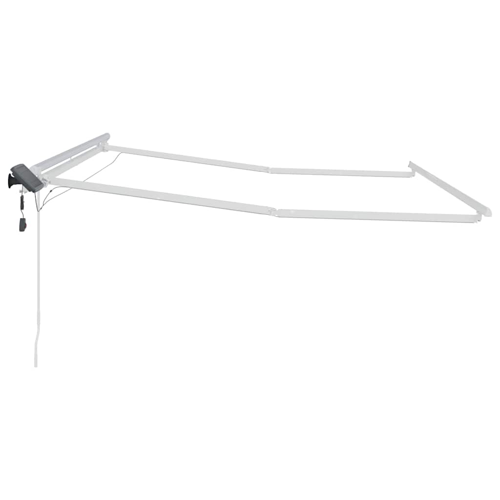 Okvir tende S LED lampica Bijelo 300 x 250 cm Aluminij