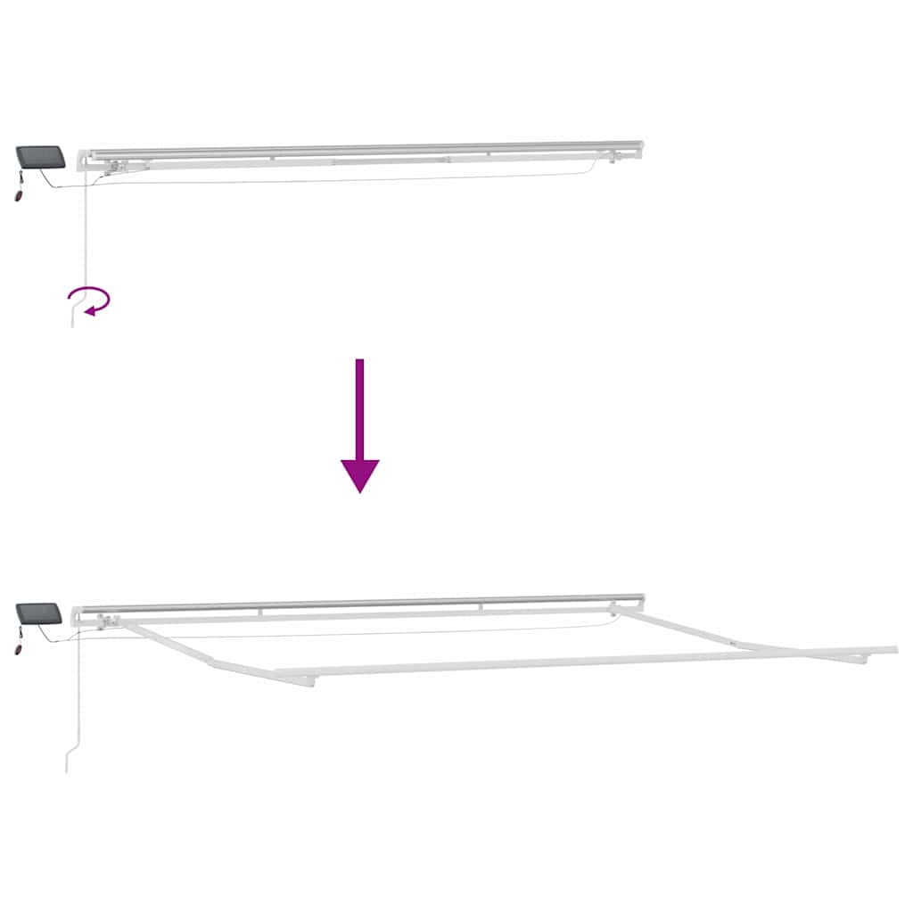 Okvir tende S LED lampica Bijelo 400 × 300 cm Aluminij