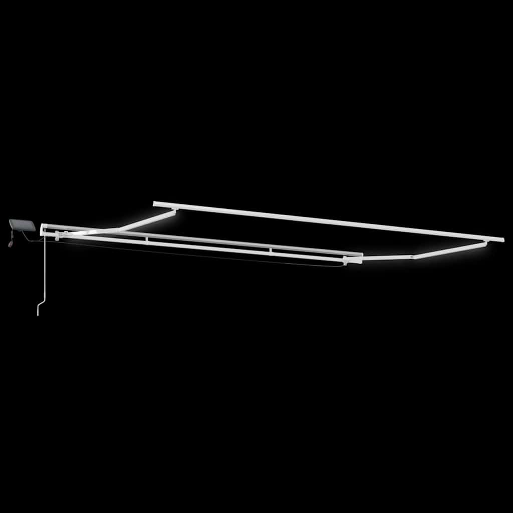 Okvir tende S LED lampica Bijelo 450 × 300 cm Aluminij