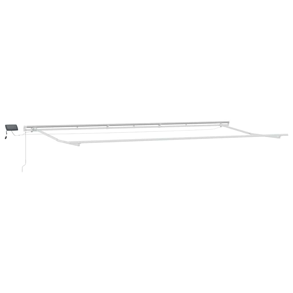 Okvir tende S LED lampica Bijelo 600 × 300 cm Aluminij