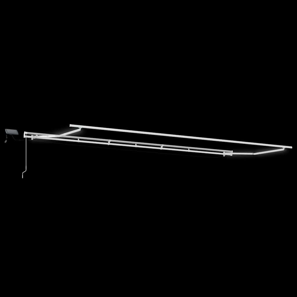 Okvir tende S LED lampica Bijelo 600 × 300 cm Aluminij