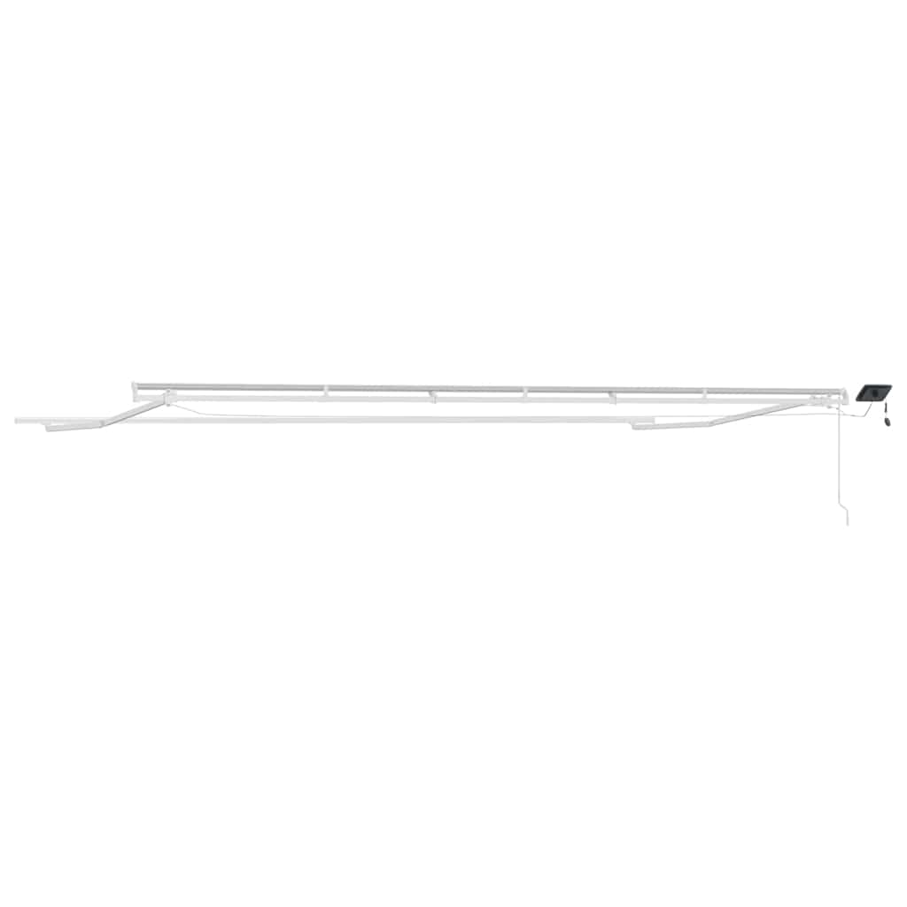 Okvir tende S LED lampica Bijelo 600 × 300 cm Aluminij