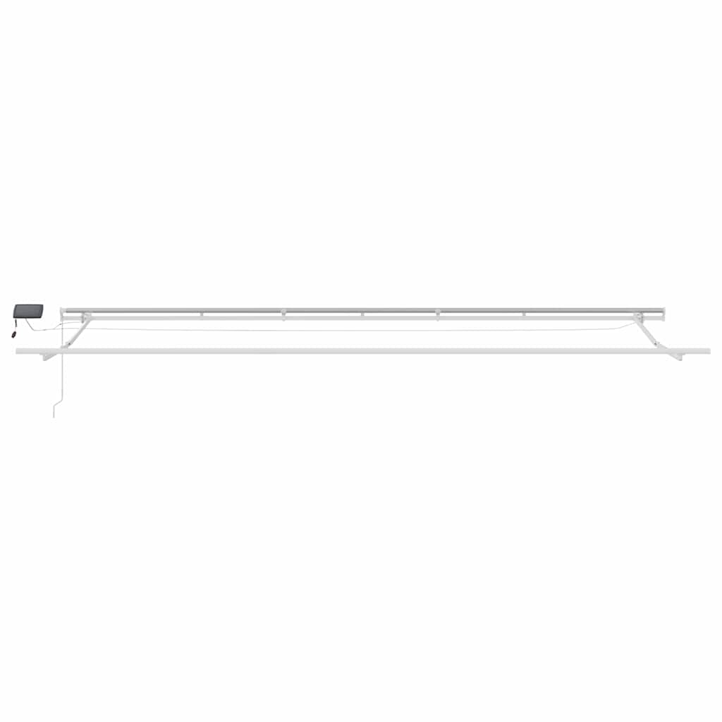 Okvir tende S LED lampica Bijelo 600 × 300 cm Aluminij