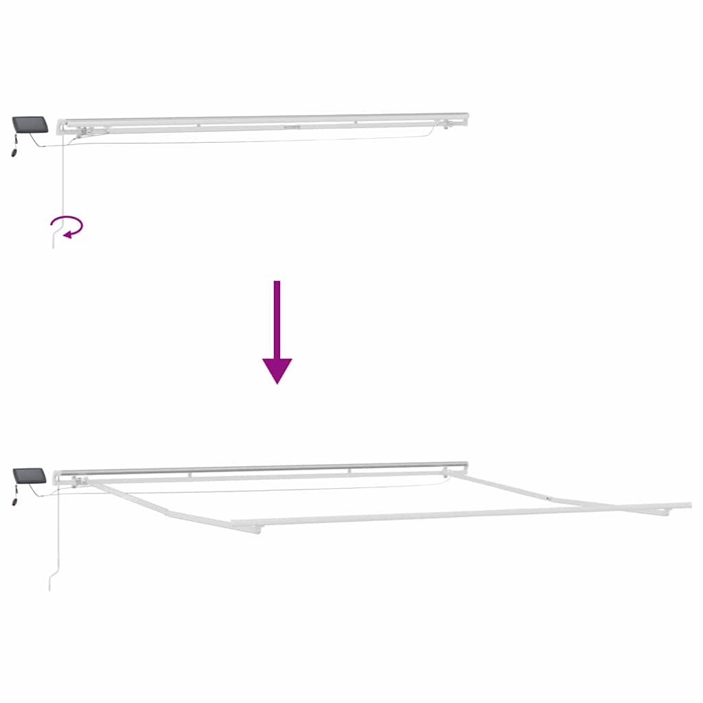 Okvir tende S LED lampica Bijelo 400 × 350 cm Aluminij