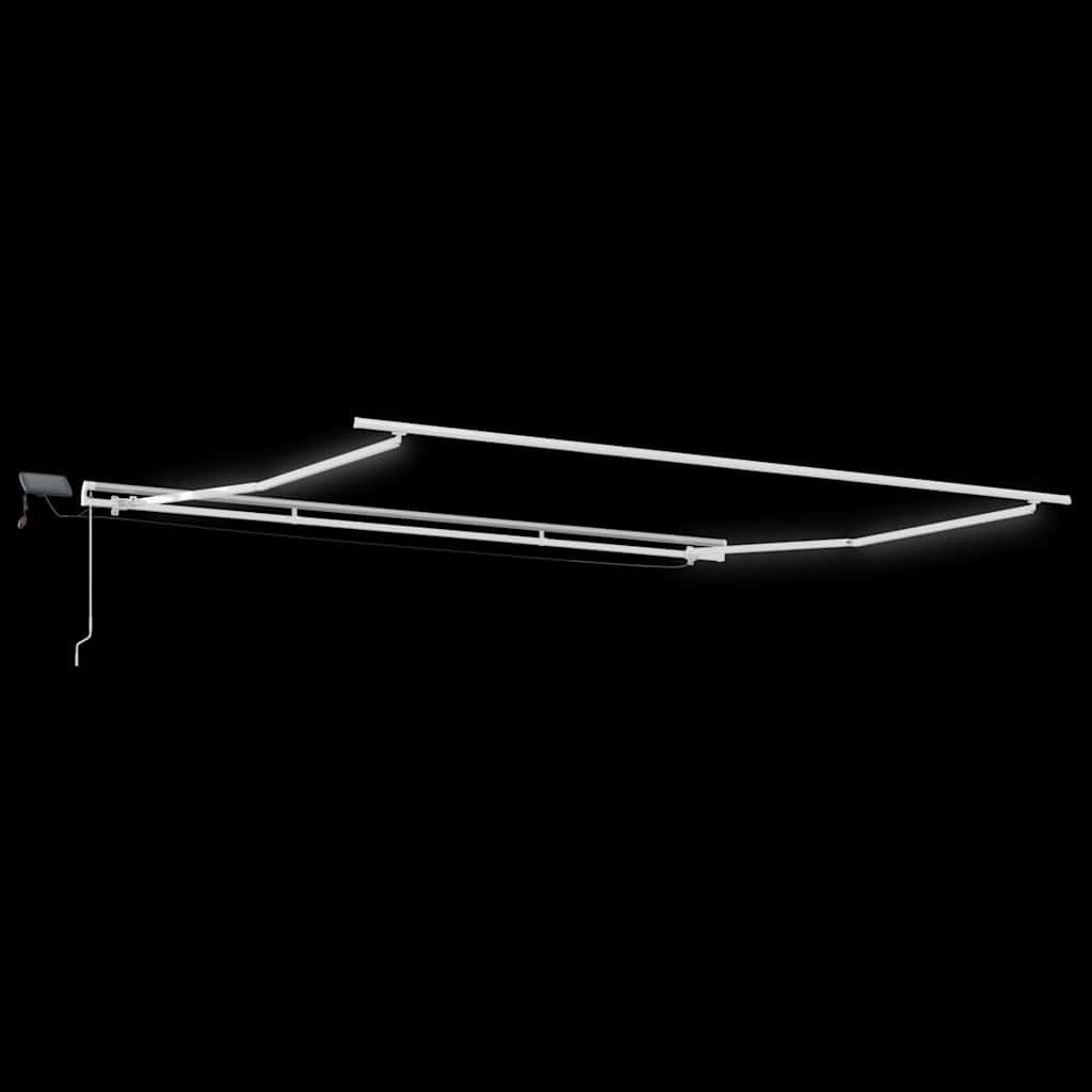 Okvir tende S LED lampica Bijelo 450 × 350 cm Aluminij
