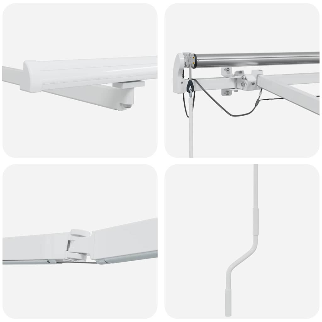 Okvir tende S LED lampica Bijelo 350 x 250 cm Aluminij