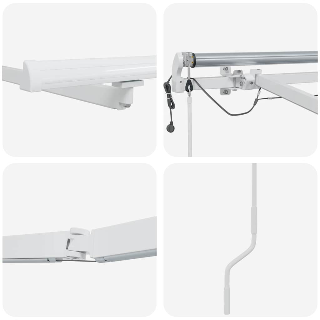 Okvir tende S LED lampica Bijelo 400 × 300 cm Aluminij