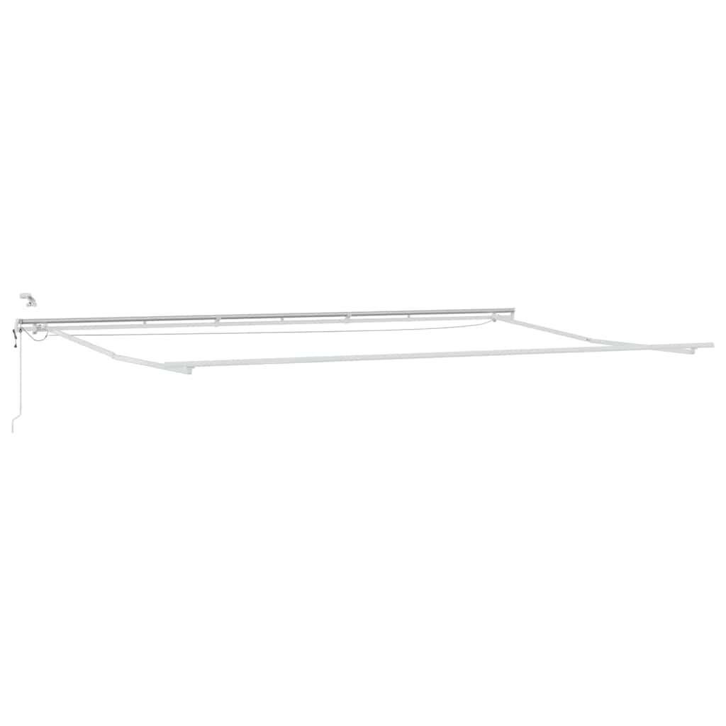 Okvir tende S LED lampica Bijelo 600 × 300 cm Aluminij