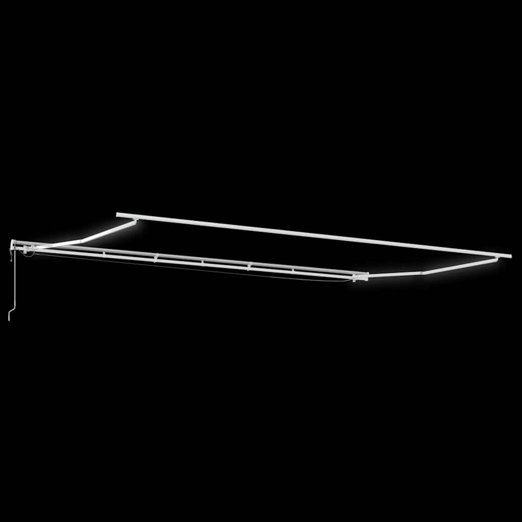 Okvir tende S LED lampica Bijelo 600 × 300 cm Aluminij
