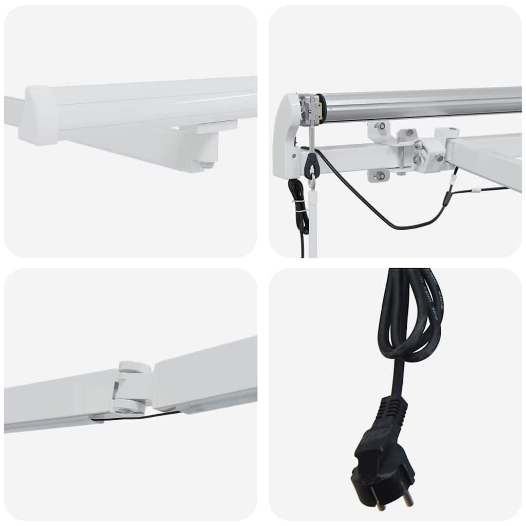 Okvir tende S LED lampica Bijelo 500 × 350 cm Aluminij