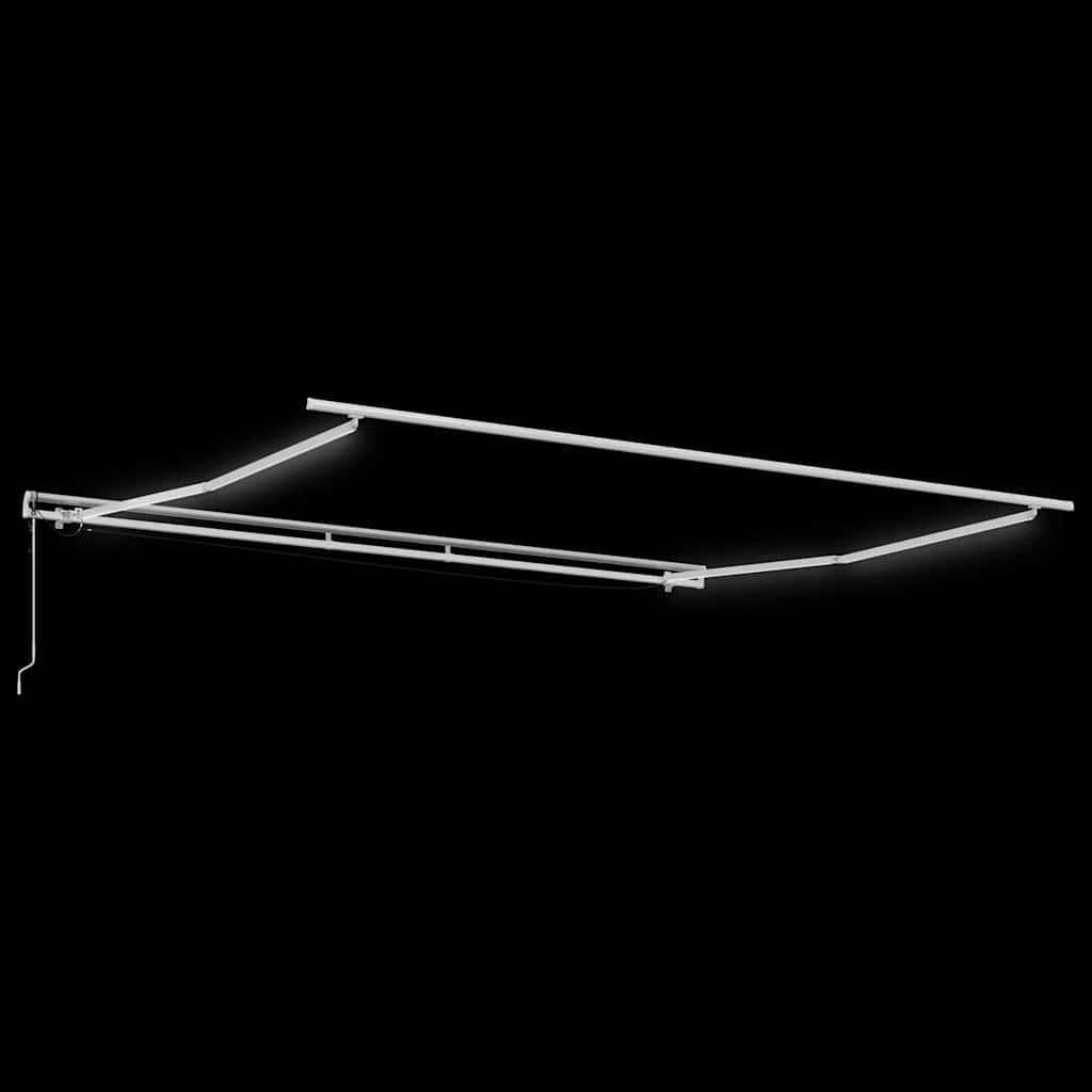 Okvir tende S LED lampica Bijelo 500 × 350 cm Aluminij