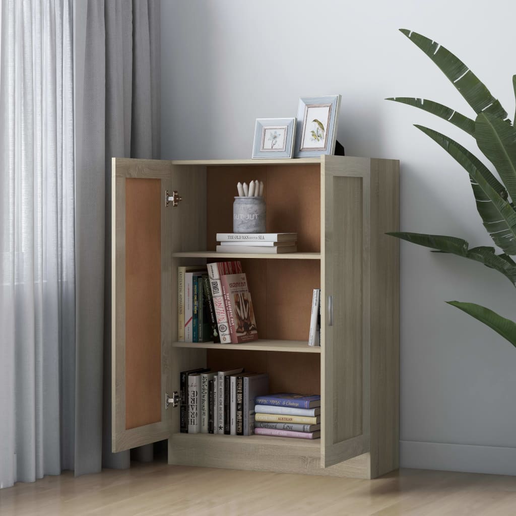 Ormarić za knjige boja hrasta 82,5x30,5x115cm konstruirano drvo