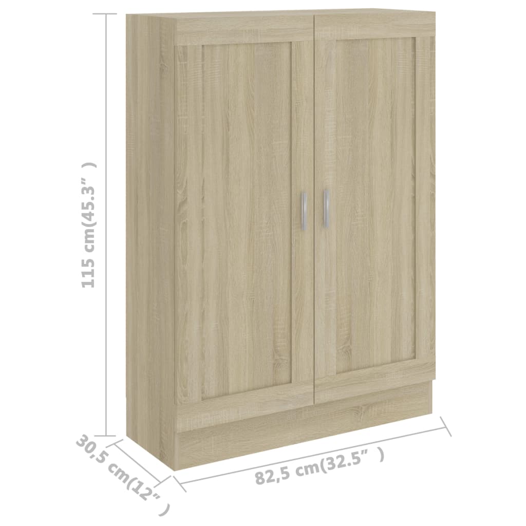 Ormarić za knjige boja hrasta 82,5x30,5x115cm konstruirano drvo