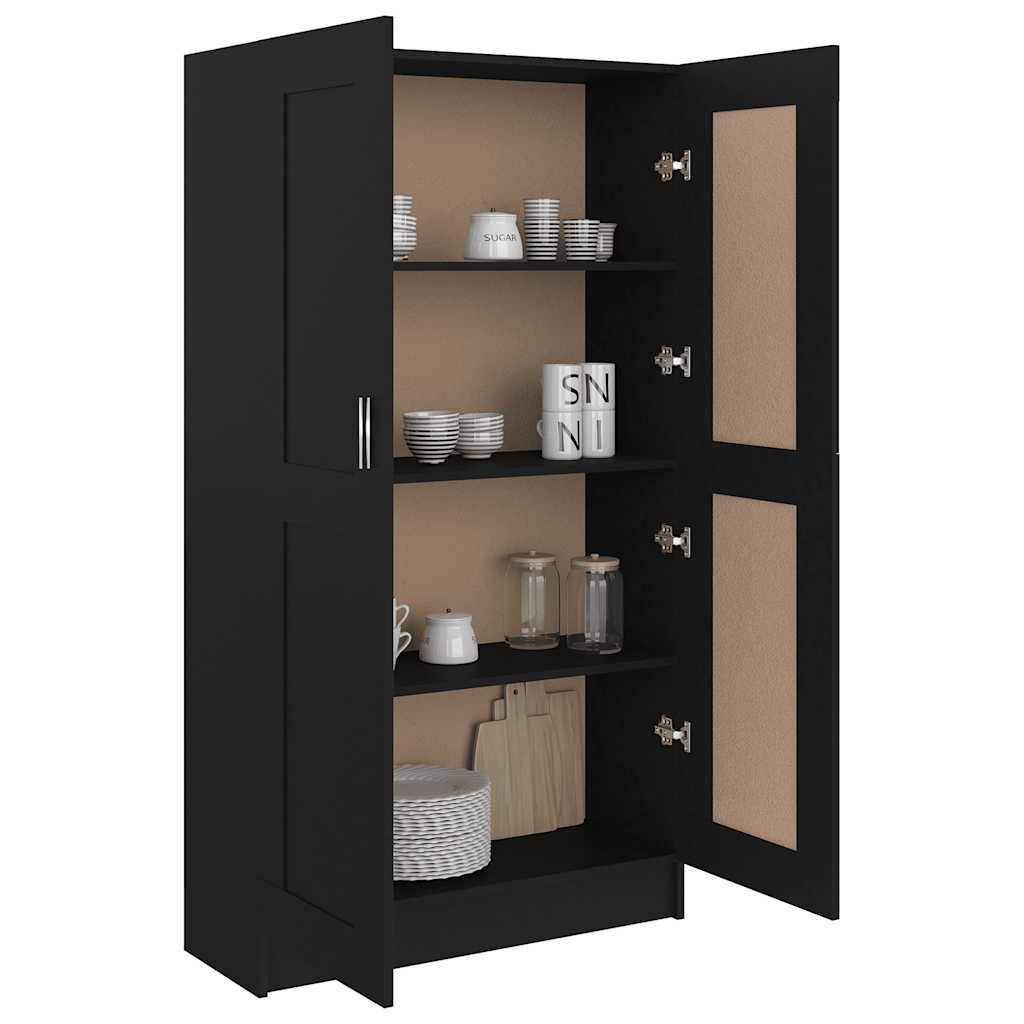 Ormarić za knjige crni 82,5 x 30,5 x 150 cm konstruirano drvo