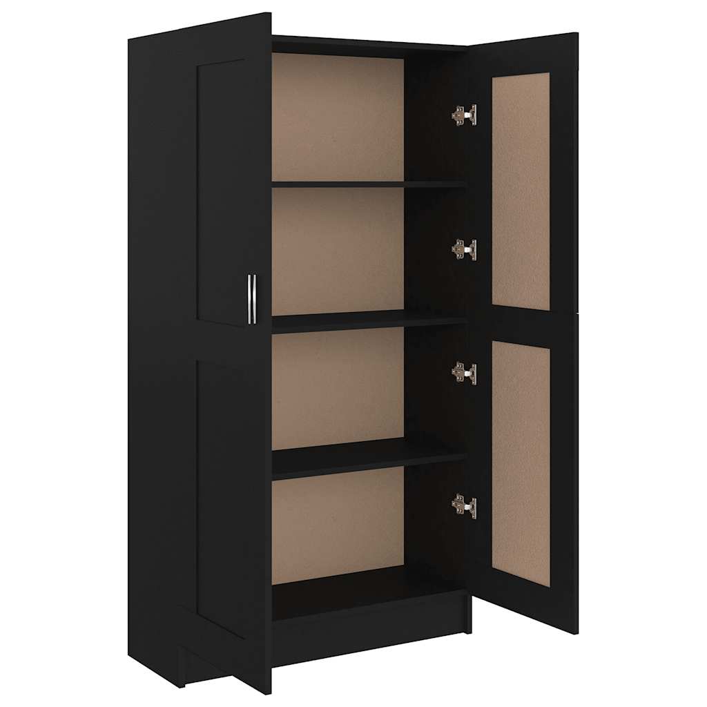 Ormarić za knjige crni 82,5 x 30,5 x 150 cm konstruirano drvo