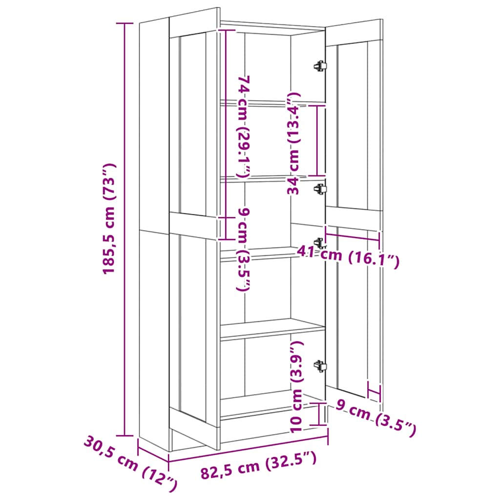 Ormarić za knjige bijeli 82,5x30,5x185,5 cm konstruirano drvo