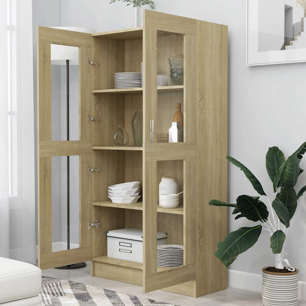 Vitrina boja hrasta sonome 82,5x30,5x150 cm konstruirano drvo