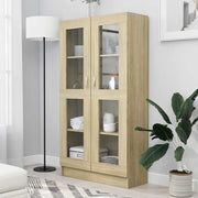 Vitrina boja hrasta sonome 82,5x30,5x150 cm konstruirano drvo