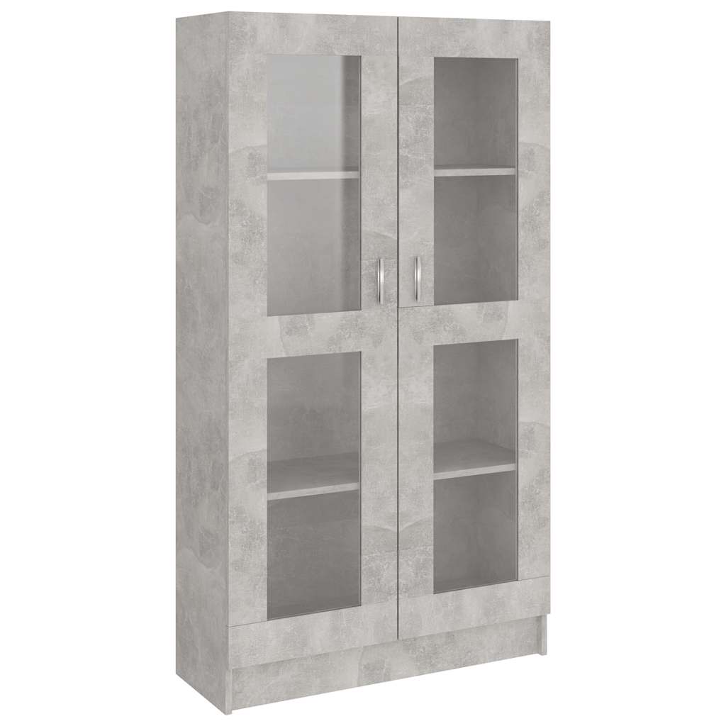 Vitrina siva boja betona 82,5 x 30,5 x 150 cm konstruirano drvo