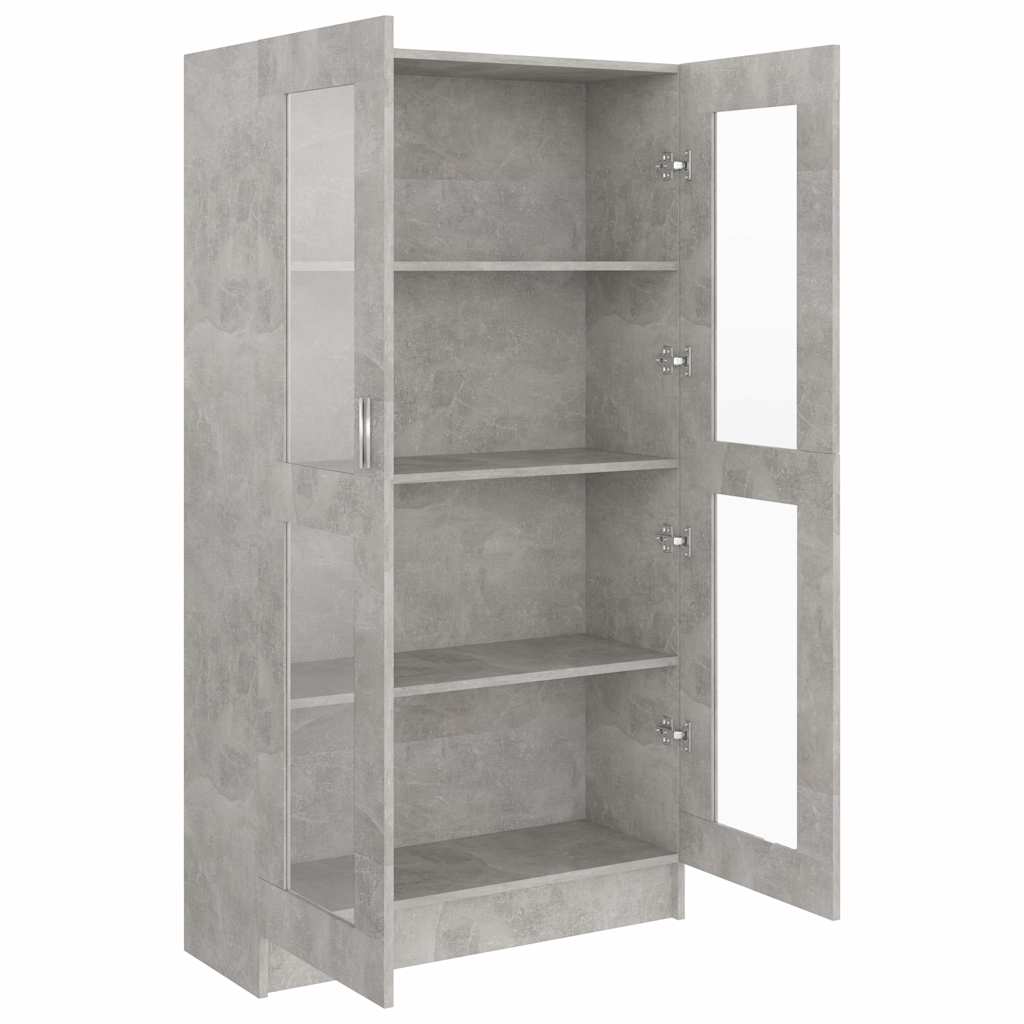 Vitrina siva boja betona 82,5 x 30,5 x 150 cm konstruirano drvo