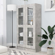 Vitrina siva boja betona 82,5 x 30,5 x 150 cm konstruirano drvo