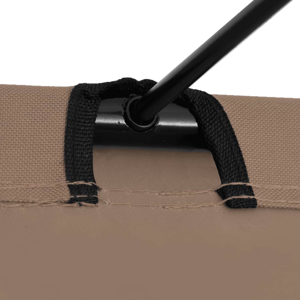 Krevet za kampiranje 180x60x19 cm tkanina i čelik smeđe-sivi