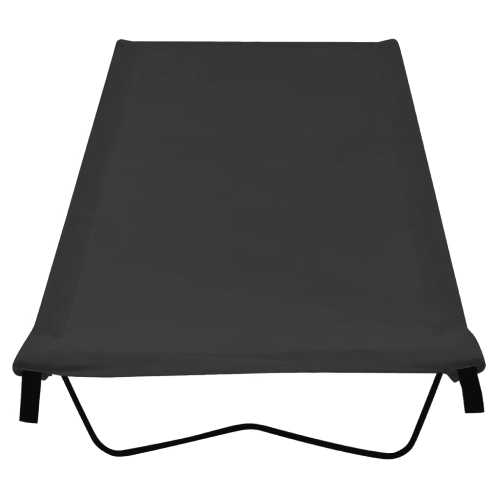 Kreveti za kampiranje 2 kom 180x60x19 cm tkanina i čelik crni
