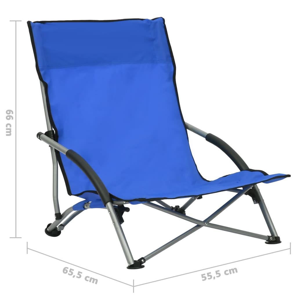 Sklopive stolice za plažu od tkanine 2 kom plave