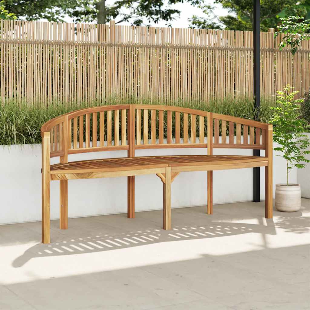 Klupa u obliku banane 180 cm od masivne tikovine
