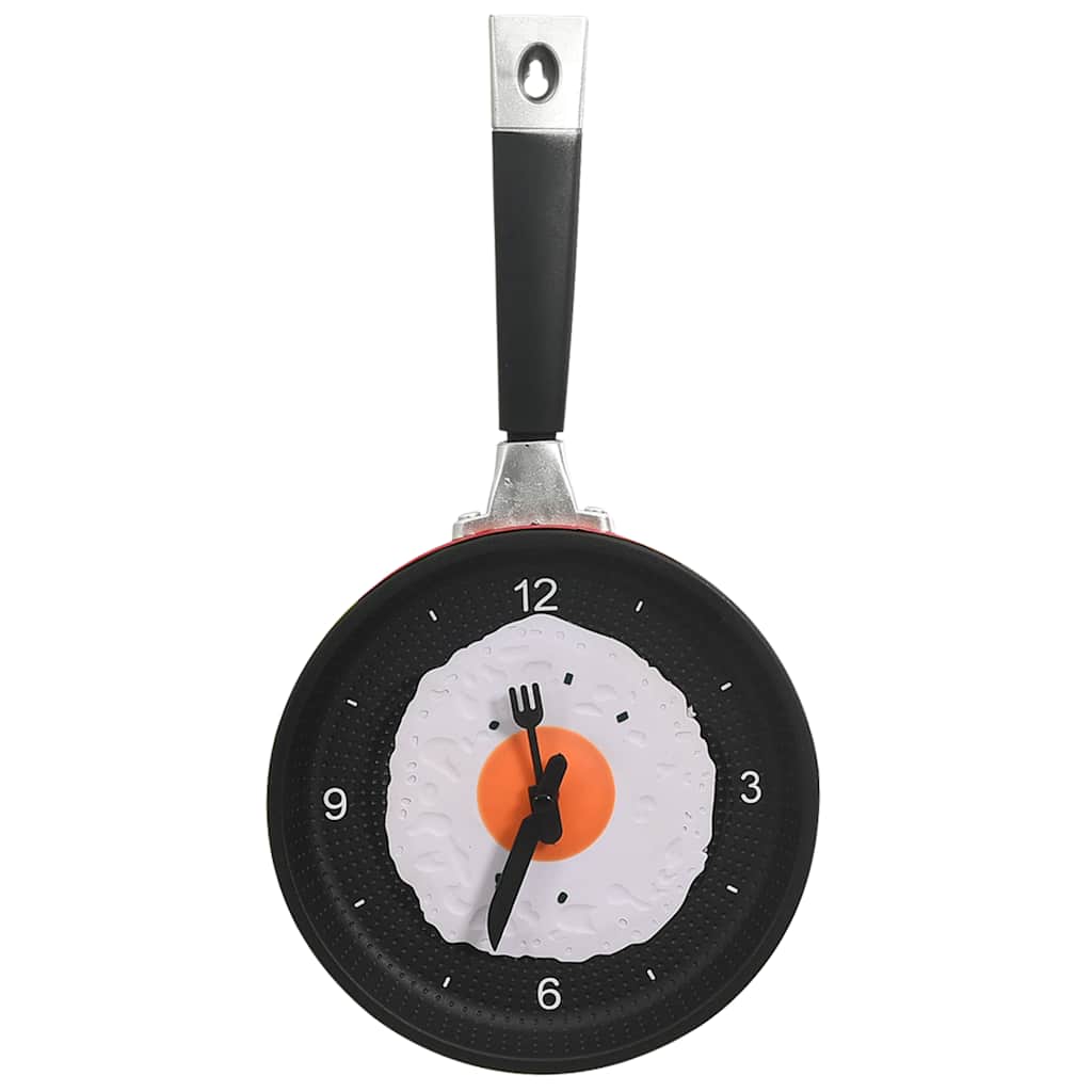 325164  Wall Clock with Fried Egg Pan Design 18,8 cm