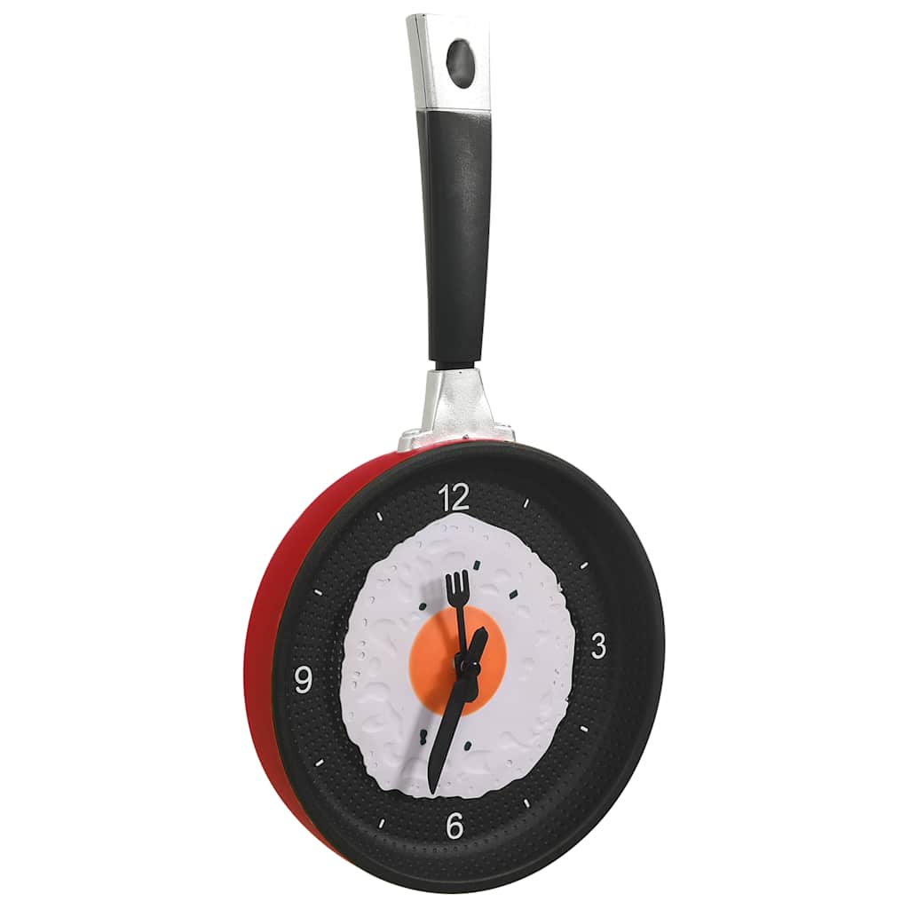325164  Wall Clock with Fried Egg Pan Design 18,8 cm