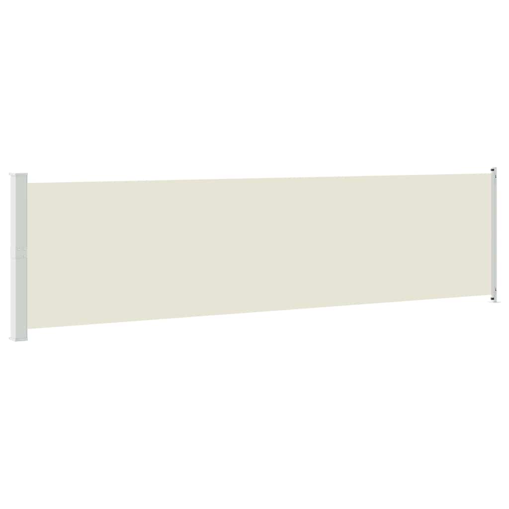 Uvlačiva bočna tenda za terasu 600 x 160 cm krem