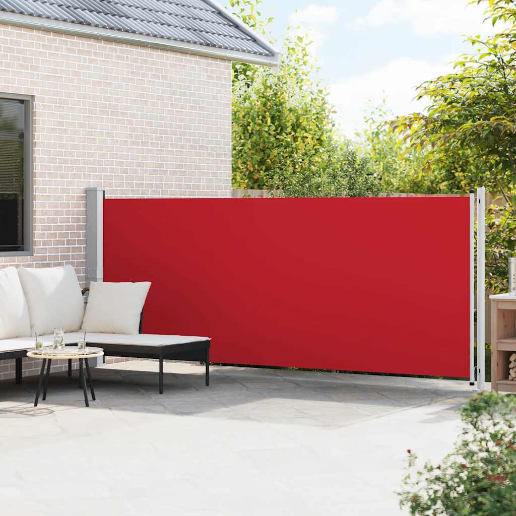 Uvlačiva bočna tenda za terasu 600 x 160 cm crvena