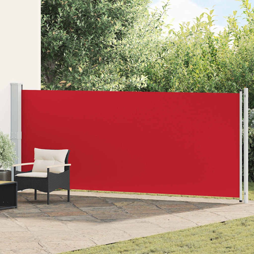 Uvlačiva bočna tenda za terasu 600 x 160 cm crvena