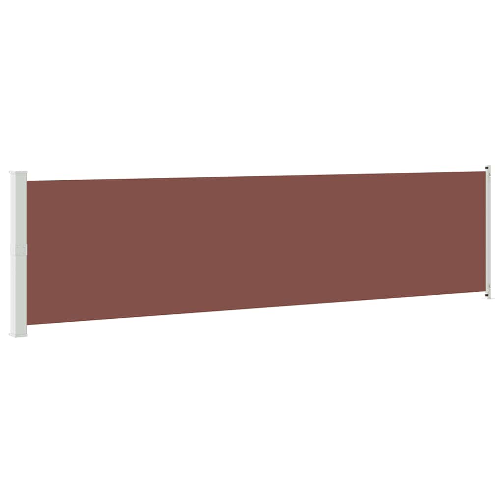 Uvlačiva bočna tenda za terasu 600 x 160 cm smeđa