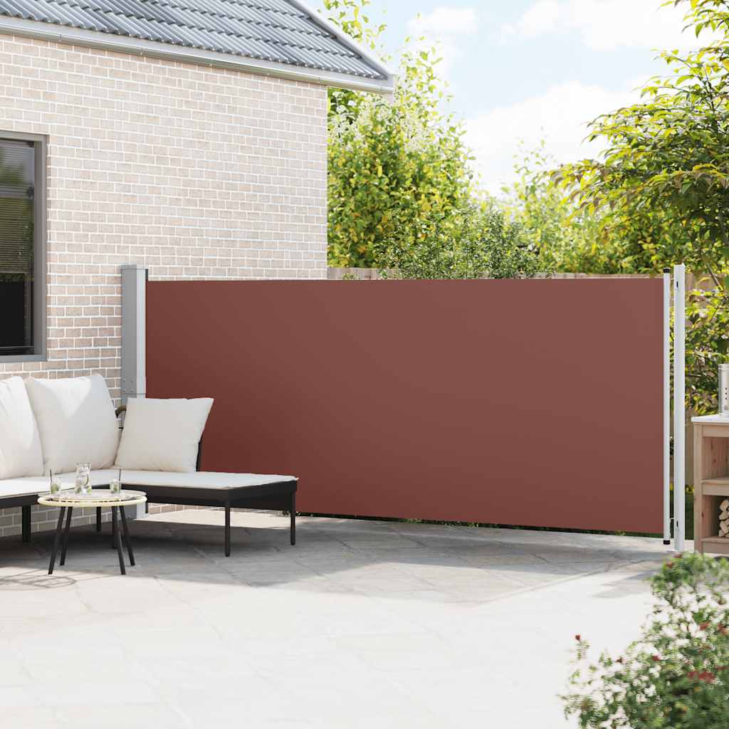 Uvlačiva bočna tenda za terasu 600 x 160 cm smeđa