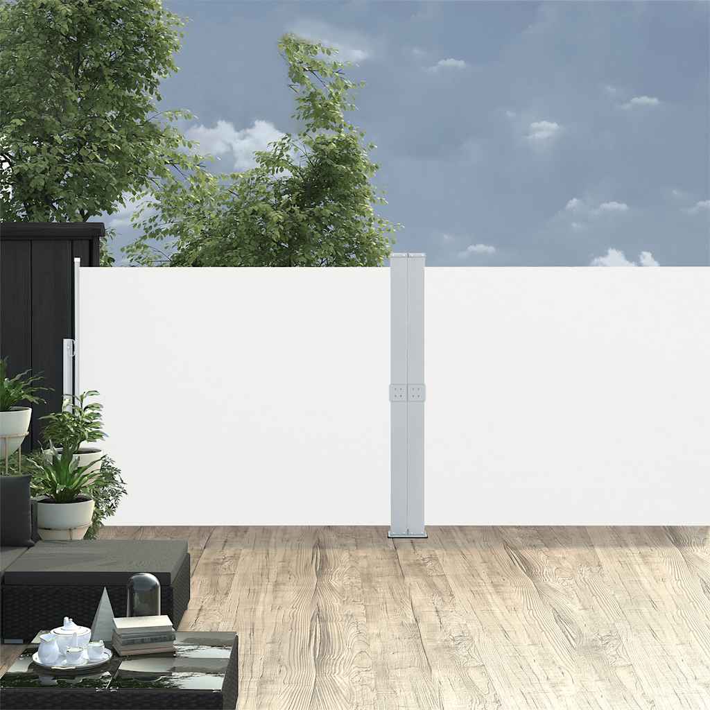 Uvlačiva bočna tenda za terasu 140 x 1200 cm krem