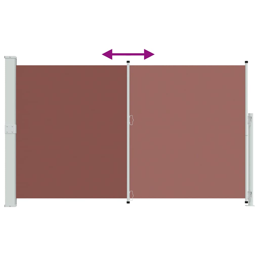 Uvlačiva bočna tenda za terasu 180 x 300 cm smeđa